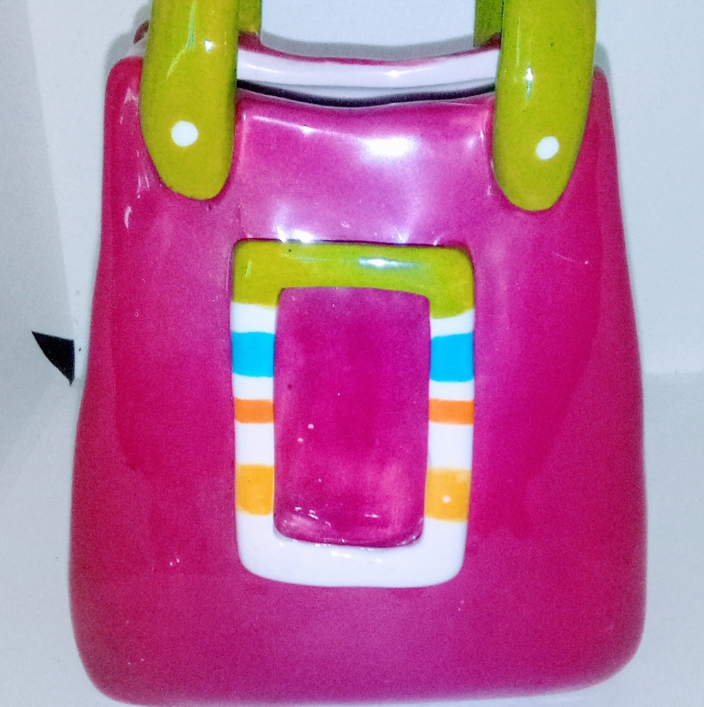 Ceramic Purse Picture Holder Vase